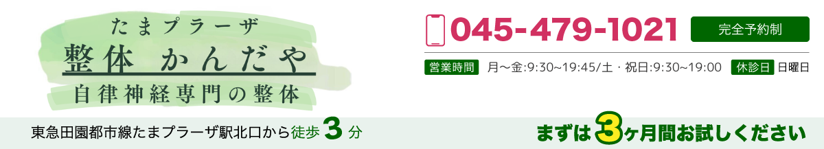 たまプラーザ整体かんだや自律神経専門の整体